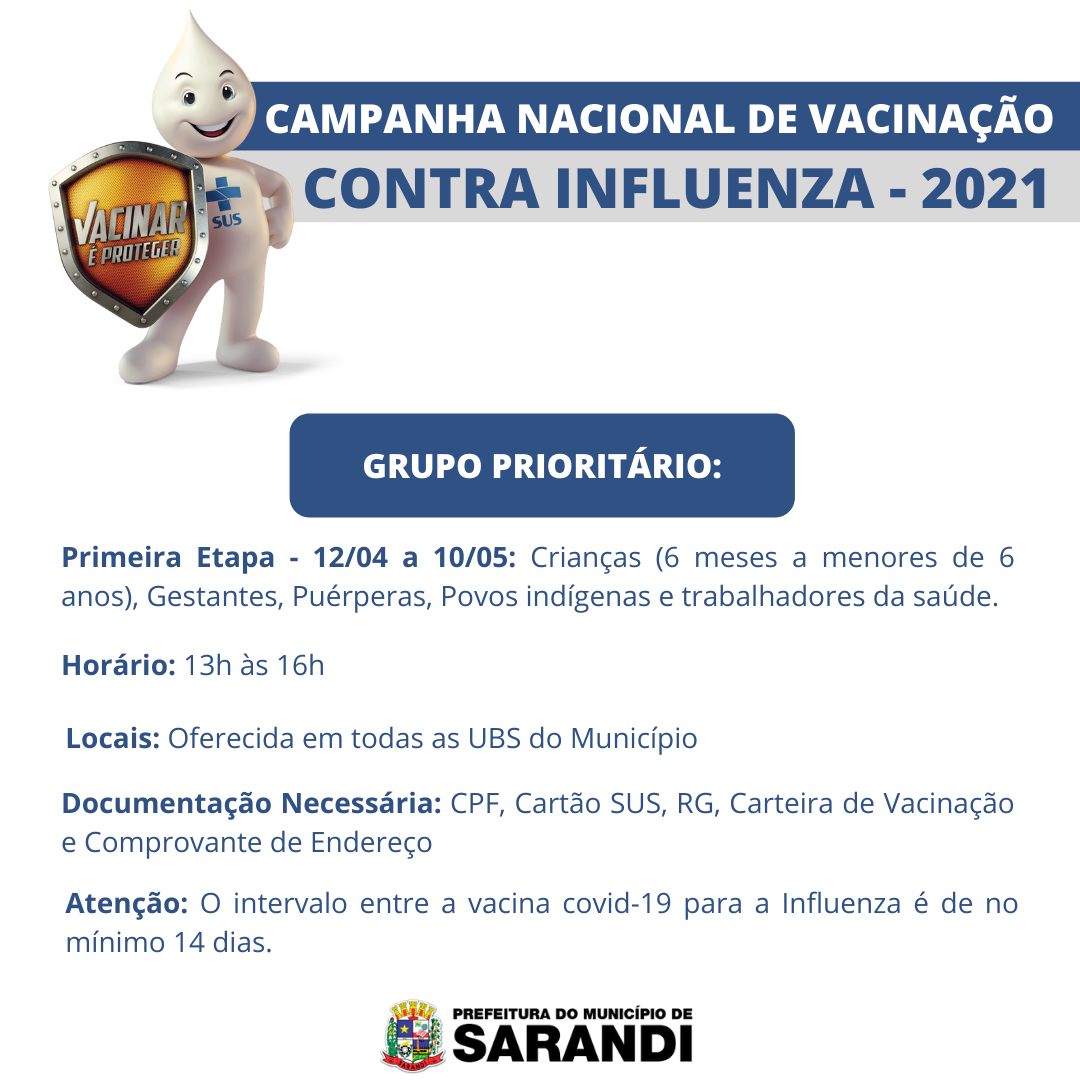 Campanha de vacinação Influenza 2021